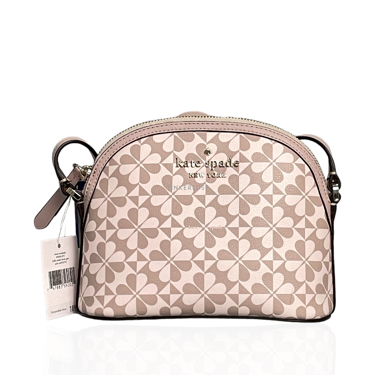 tas sling bag Kate Spade Dome Hollie Spade Clover Geo Pink Multi Sling Bag Tinkerlust